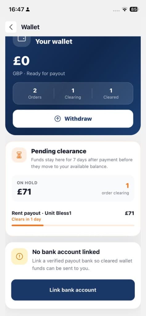 Payouts you control. messaging
